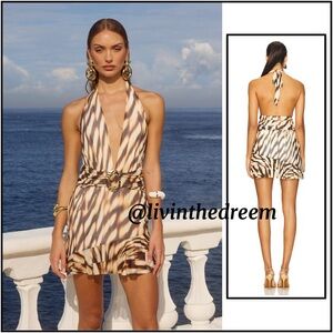 RUNAWAY THE LABEL Kiata Mini Dress - SZ Large Arizona Chocolate